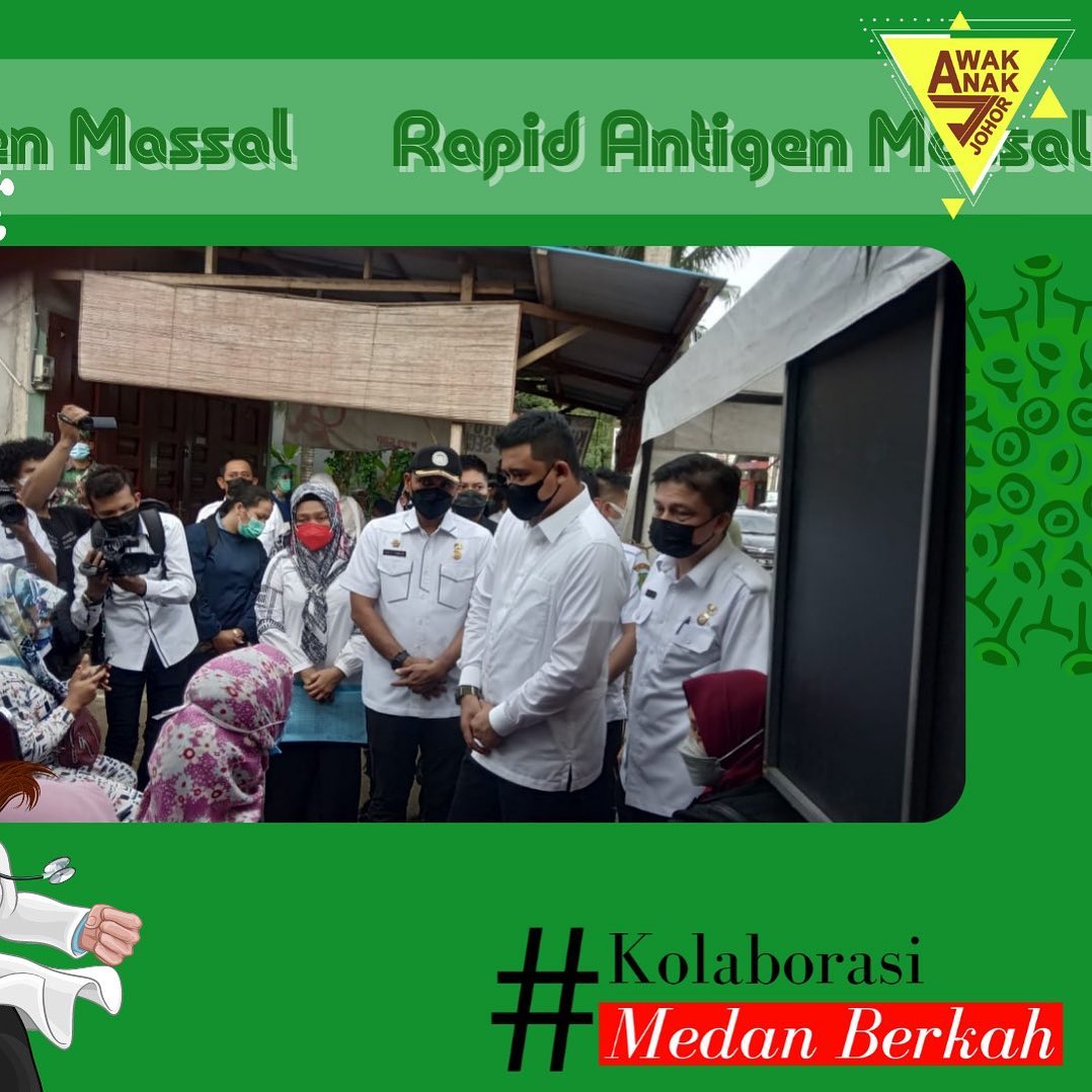 Rapid Antigen Massal dilakukan di Kelurahan Gedung Johor Kecamatan Medan Johor